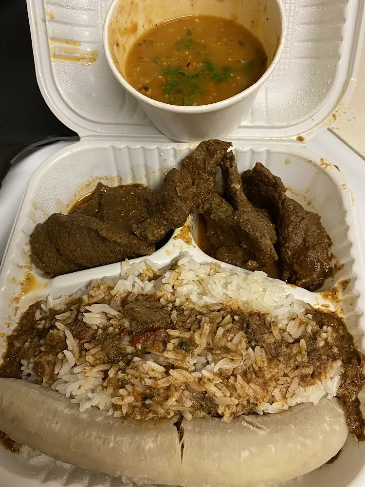 Carne Guisada Con Arroz Blanco